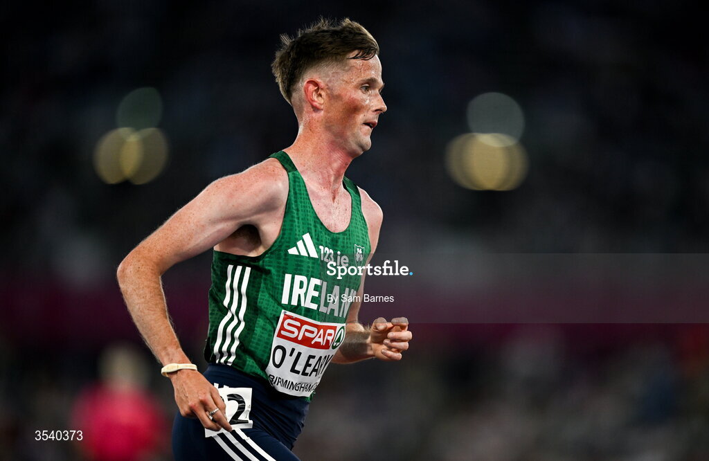 15 August 2026; Jack O’Leary of Ireland competes in the men's 10,000m final during day six of the European Athletics Championships 2026 at Alexander Stadium in Birmingham, England. Photo by Sam Barnes/Sportsfile