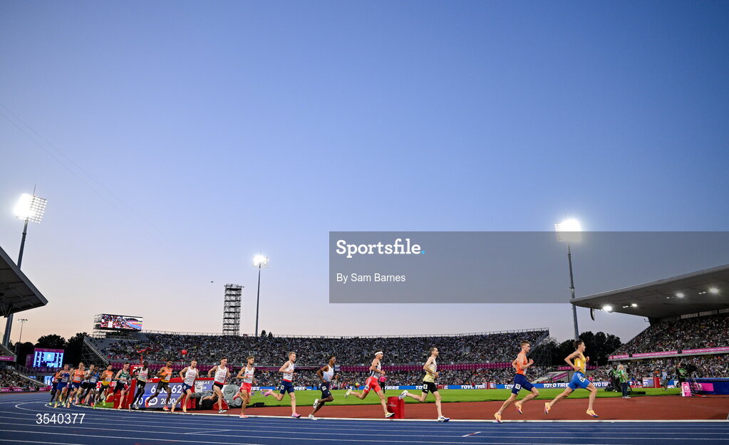 15 August 2026; A general view during the men's 10,000m final during day six of the European Athletics Championships 2026 at Alexander Stadium in Birmingham, England. Photo by Sam Barnes/Sportsfile
