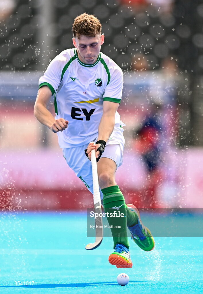 16 August 2026; Jonathan Lynch of Ireland during the FIH Men's Hockey World Cup 2026 Pool C match between Ireland and Australia at the Belfius Hockey Arena in Wavre, Belgium. Photo by Ben McShane/Sportsfile