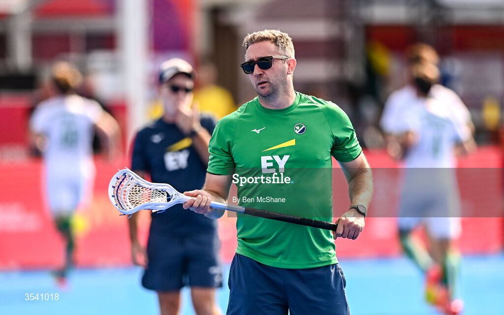 16 August 2026; Ireland assistant coach David Fitzgerald before the FIH Men's Hockey World Cup 2026 Pool C match between Ireland and Australia at the Belfius Hockey Arena in Wavre, Belgium. Photo by Ben McShane/Sportsfile