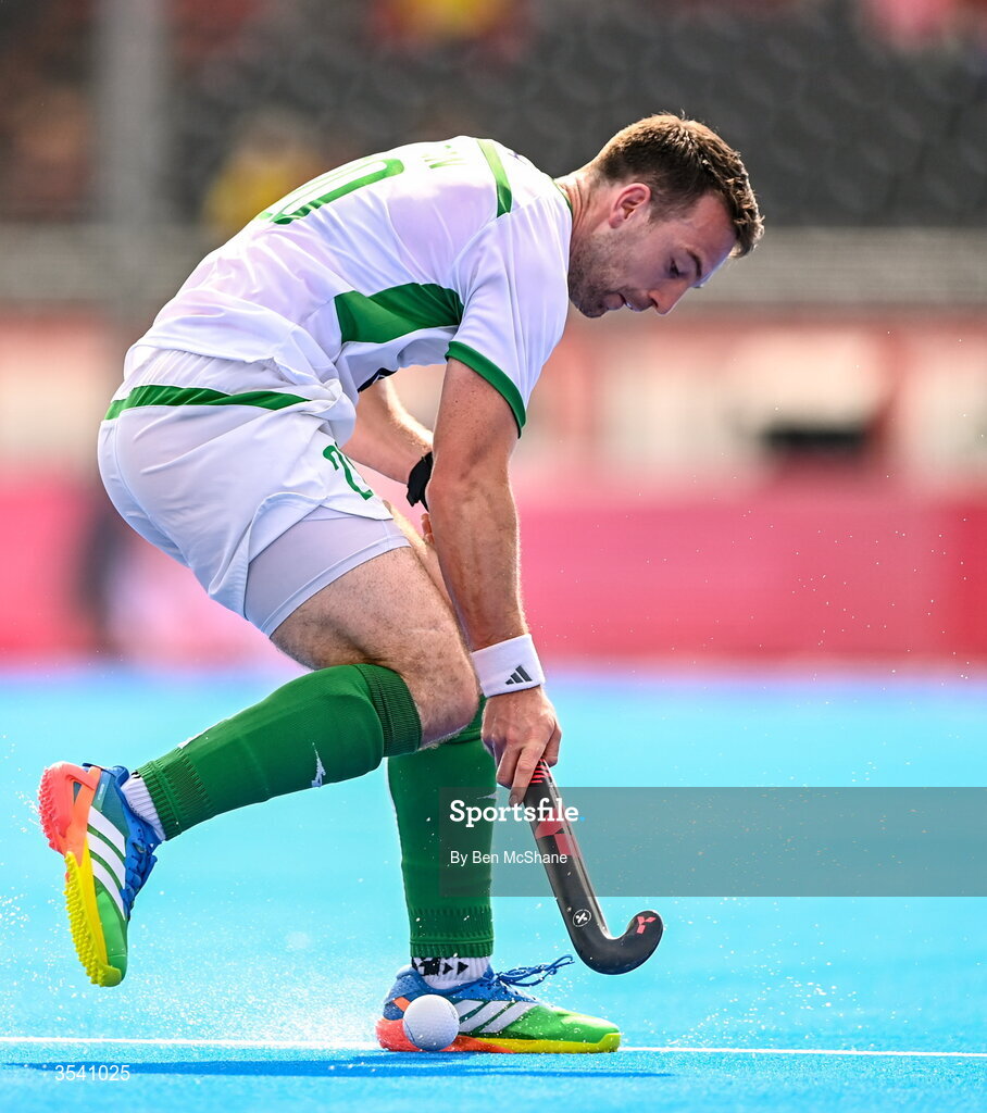 16 August 2026; Jeremy Duncan of Ireland during the FIH Men's Hockey World Cup 2026 Pool C match between Ireland and Australia at the Belfius Hockey Arena in Wavre, Belgium. Photo by Ben McShane/Sportsfile