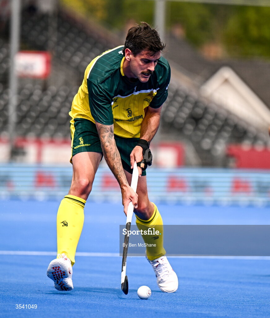 16 August 2026; Blake Govers of Australia during the FIH Men's Hockey World Cup 2026 Pool C match between Ireland and Australia at the Belfius Hockey Arena in Wavre, Belgium. Photo by Ben McShane/Sportsfile