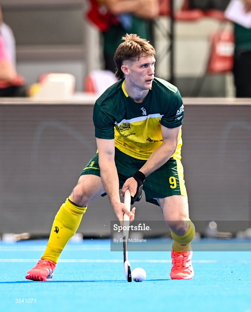 16 August 2026; Liam Henderson of Australia during the FIH Men's Hockey World Cup 2026 Pool C match between Ireland and Australia at the Belfius Hockey Arena in Wavre, Belgium. Photo by Ben McShane/Sportsfile