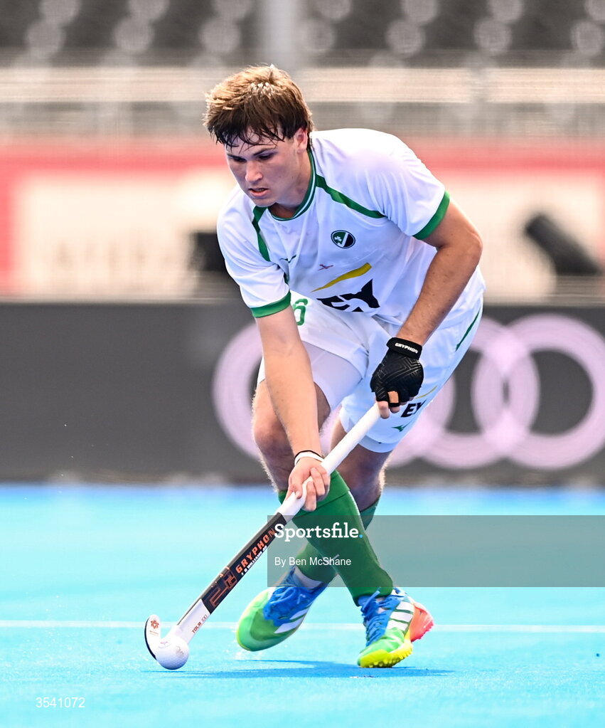 16 August 2026; Gregory Williams of Ireland during the FIH Men's Hockey World Cup 2026 Pool C match between Ireland and Australia at the Belfius Hockey Arena in Wavre, Belgium. Photo by Ben McShane/Sportsfile