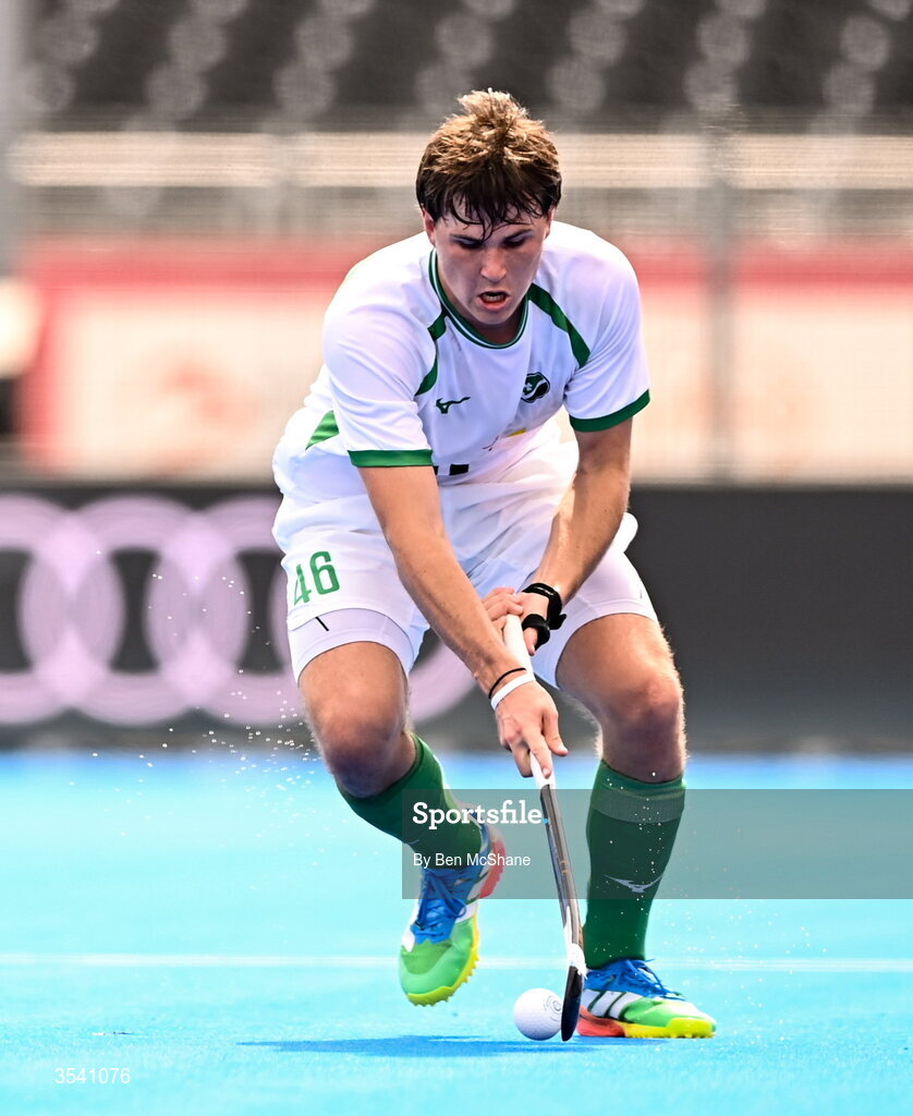 16 August 2026; Gregory Williams of Ireland during the FIH Men's Hockey World Cup 2026 Pool C match between Ireland and Australia at the Belfius Hockey Arena in Wavre, Belgium. Photo by Ben McShane/Sportsfile