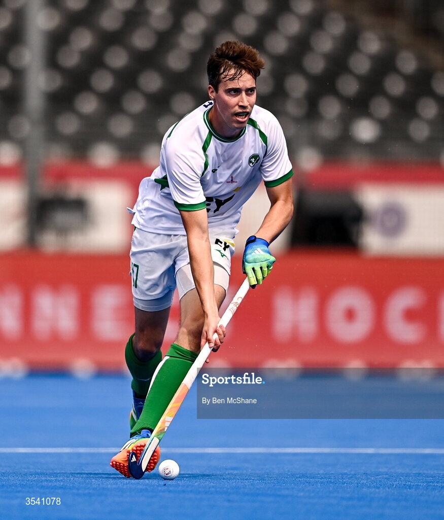 16 August 2026; Sean Murray of Ireland during the FIH Men's Hockey World Cup 2026 Pool C match between Ireland and Australia at the Belfius Hockey Arena in Wavre, Belgium. Photo by Ben McShane/Sportsfile