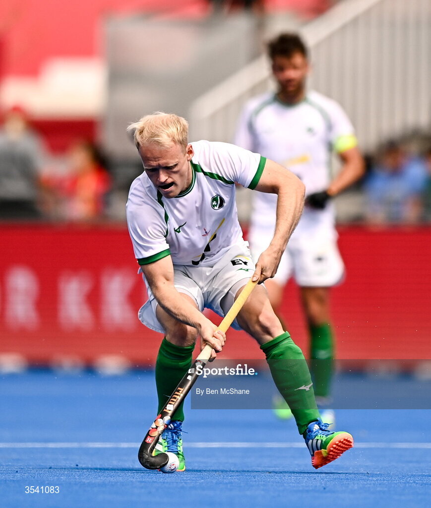16 August 2026; Peter Brown of Ireland during the FIH Men's Hockey World Cup 2026 Pool C match between Ireland and Australia at the Belfius Hockey Arena in Wavre, Belgium. Photo by Ben McShane/Sportsfile