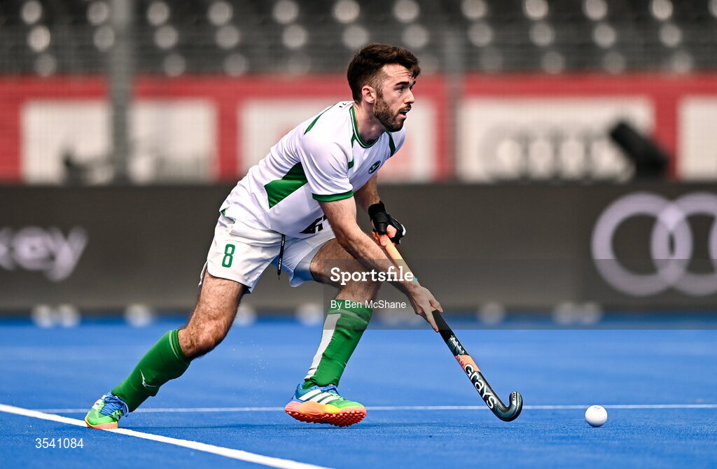 16 August 2026; John McKee of Ireland during the FIH Men's Hockey World Cup 2026 Pool C match between Ireland and Australia at the Belfius Hockey Arena in Wavre, Belgium. Photo by Ben McShane/Sportsfile