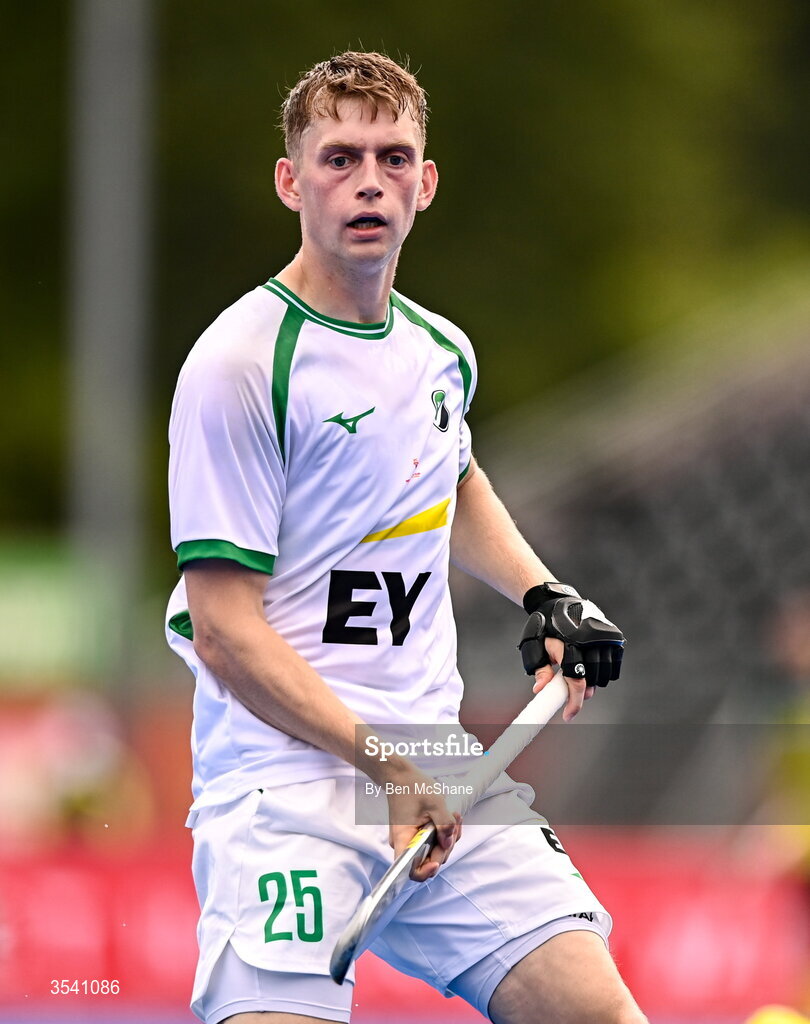16 August 2026; Jonathan Lynch of Ireland during the FIH Men's Hockey World Cup 2026 Pool C match between Ireland and Australia at the Belfius Hockey Arena in Wavre, Belgium. Photo by Ben McShane/Sportsfile