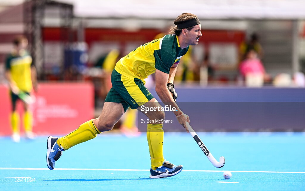 16 August 2026; Jeremy Hayward of Australia during the FIH Men's Hockey World Cup 2026 Pool C match between Ireland and Australia at the Belfius Hockey Arena in Wavre, Belgium. Photo by Ben McShane/Sportsfile