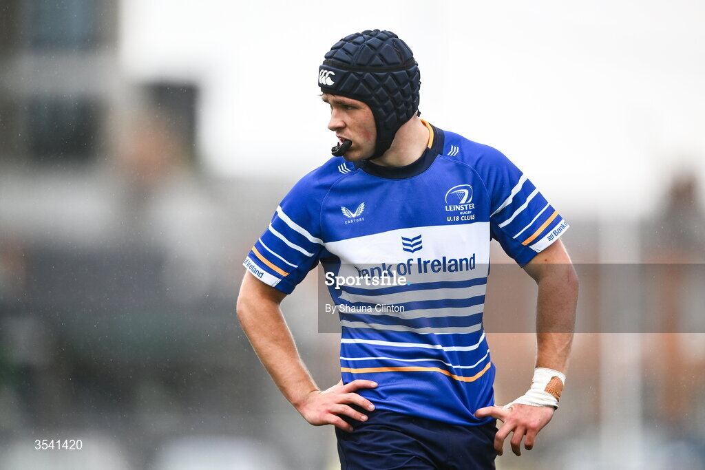16 August 2026; Rocco Quigley of Leinster during the U18 Clubs PwC Interprovincial Championship match between Leinster and Ulster at Energia Park in Dublin. Photo by Shauna Clinton/Sportsfile