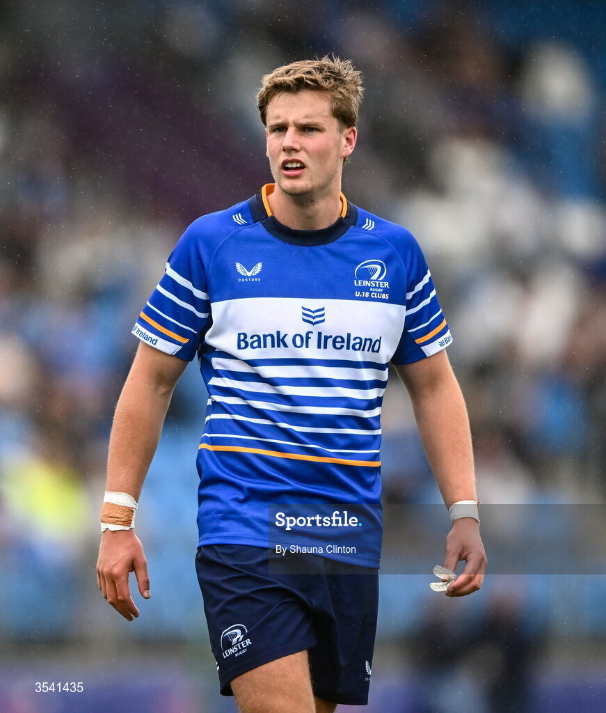 16 August 2026; Scott O’Shea of Leinster during the U18 Clubs PwC Interprovincial Championship match between Leinster and Ulster at Energia Park in Dublin. Photo by Shauna Clinton/Sportsfile
