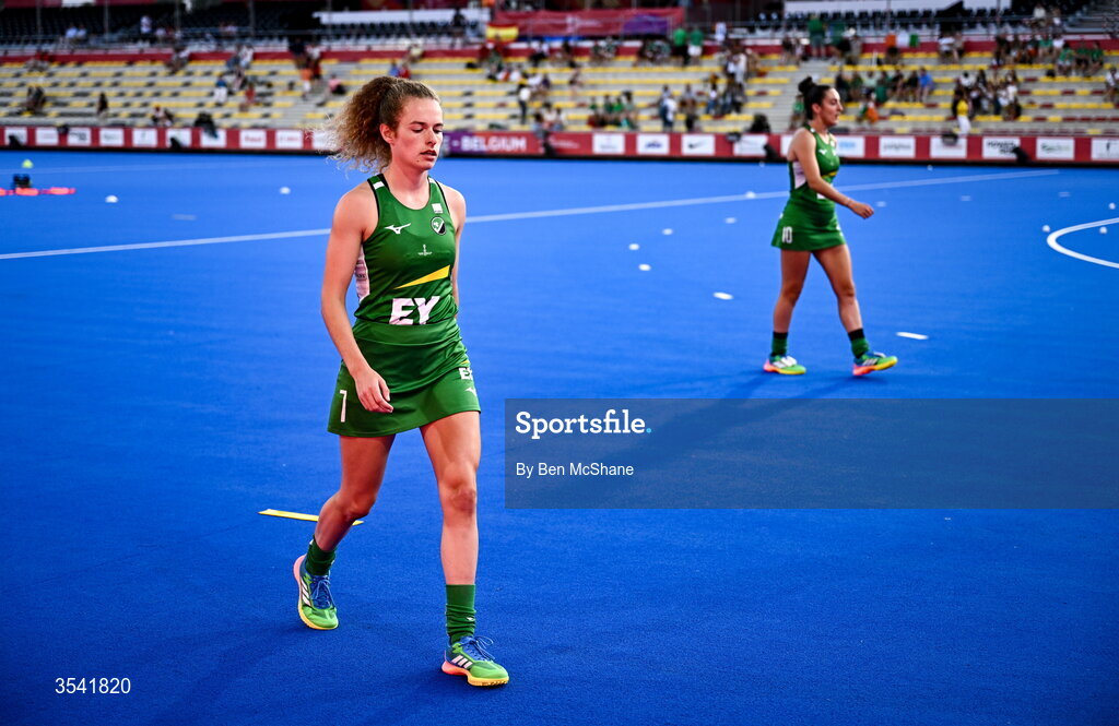 16 August 2026; Niamh Carey of Ireland before the FIH Women's Hockey World Cup 2026 Pool C match between Ireland and Spain at the Belfius Hockey Arena in Wavre, Belgium. Photo by Ben McShane/Sportsfile