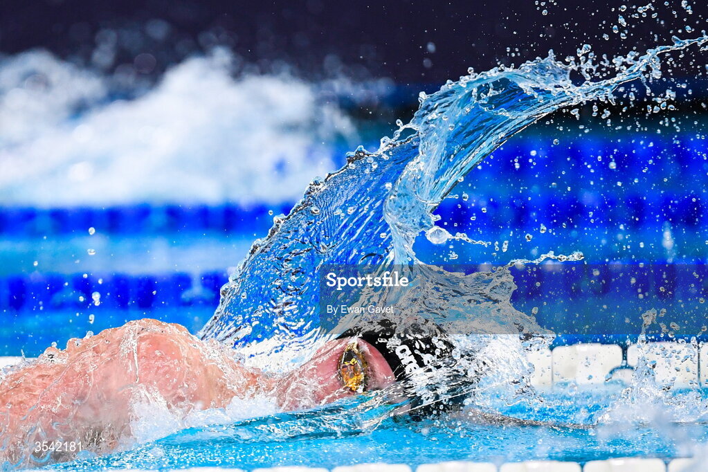 16 August 2026; Nathan Wiffen of Ireland competing in the Men’s 400m freestyle during day six of the 2026 European Aquatics Championships in Paris, France. Photo by Ewan Gavet/Sportsfile