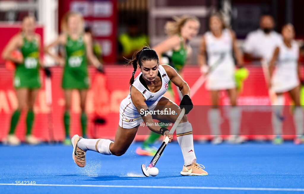16 August 2026; Laia Vidosa of Spain during the FIH Women's Hockey World Cup 2026 Pool C match between Ireland and Spain at the Belfius Hockey Arena in Wavre, Belgium. Photo by Ben McShane/Sportsfile