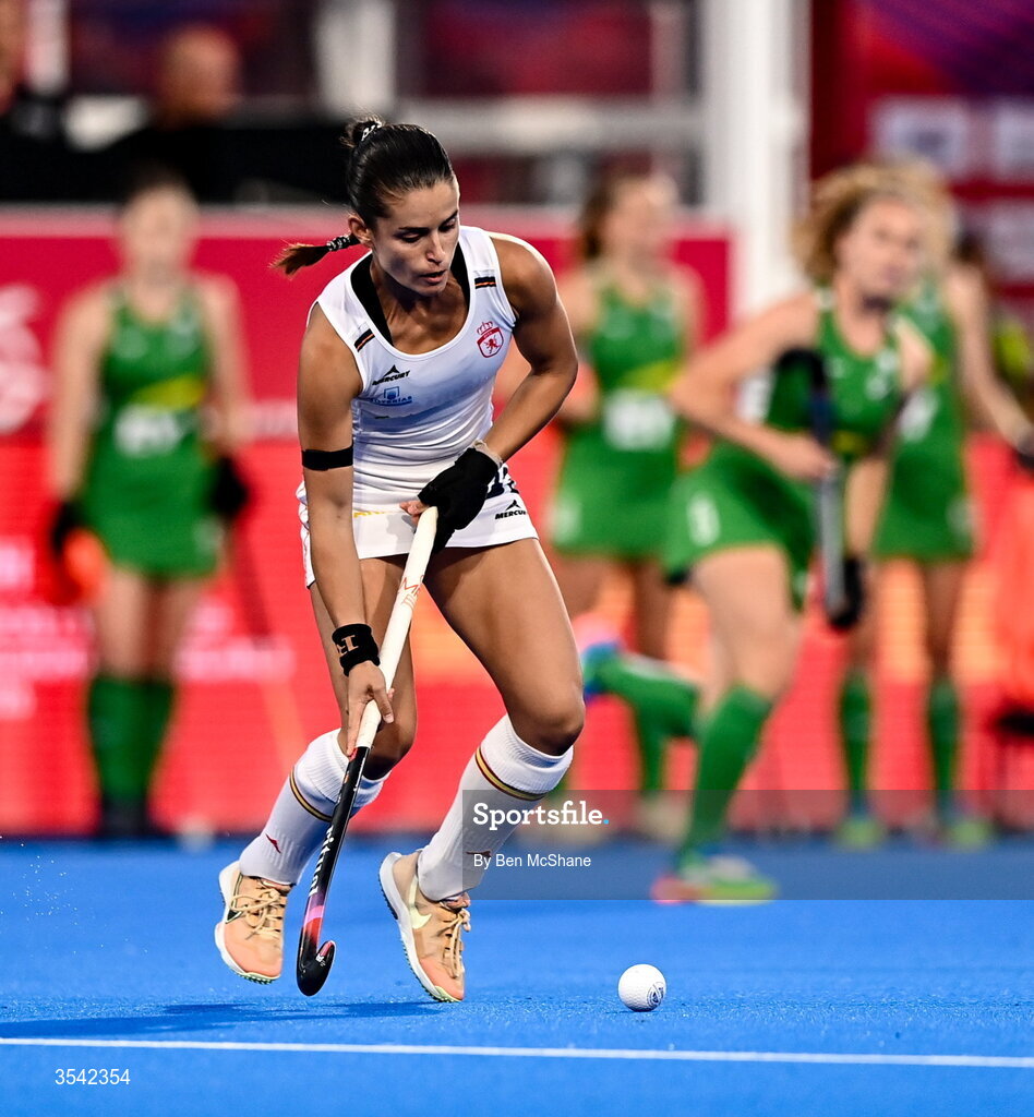 16 August 2026; Laia Vidosa of Spain during the FIH Women's Hockey World Cup 2026 Pool C match between Ireland and Spain at the Belfius Hockey Arena in Wavre, Belgium. Photo by Ben McShane/Sportsfile
