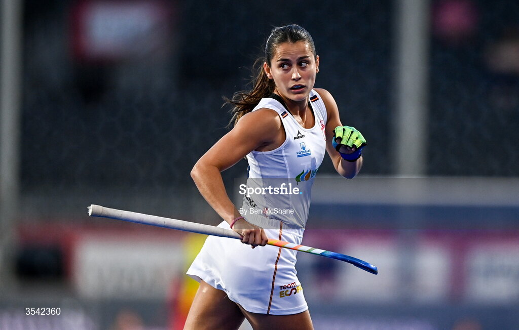 16 August 2026; Laura Bosch of Spain during the FIH Women's Hockey World Cup 2026 Pool C match between Ireland and Spain at the Belfius Hockey Arena in Wavre, Belgium. Photo by Ben McShane/Sportsfile