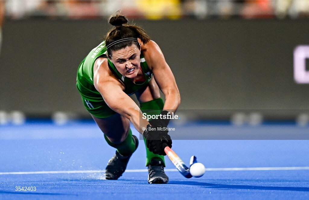 16 August 2026; Roisin Upton of Ireland during the FIH Women's Hockey World Cup 2026 Pool C match between Ireland and Spain at the Belfius Hockey Arena in Wavre, Belgium. Photo by Ben McShane/Sportsfile