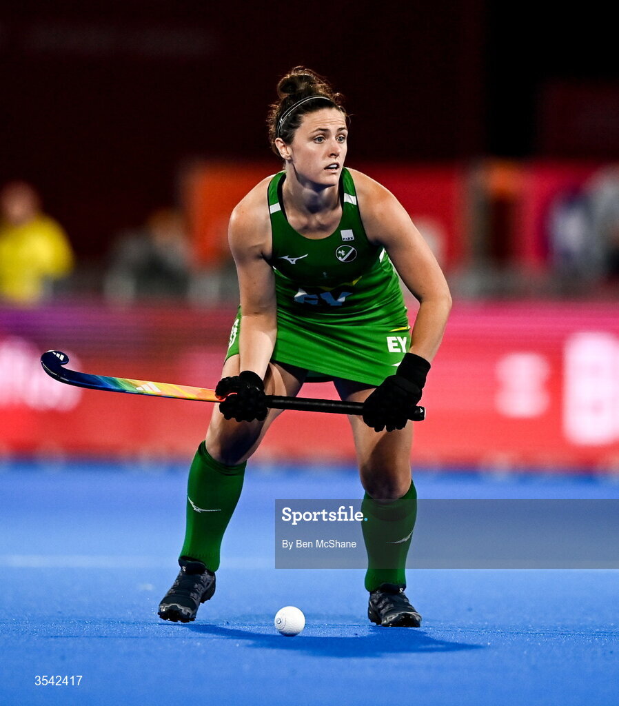16 August 2026; Roisin Upton of Ireland during the FIH Women's Hockey World Cup 2026 Pool C match between Ireland and Spain at the Belfius Hockey Arena in Wavre, Belgium. Photo by Ben McShane/Sportsfile