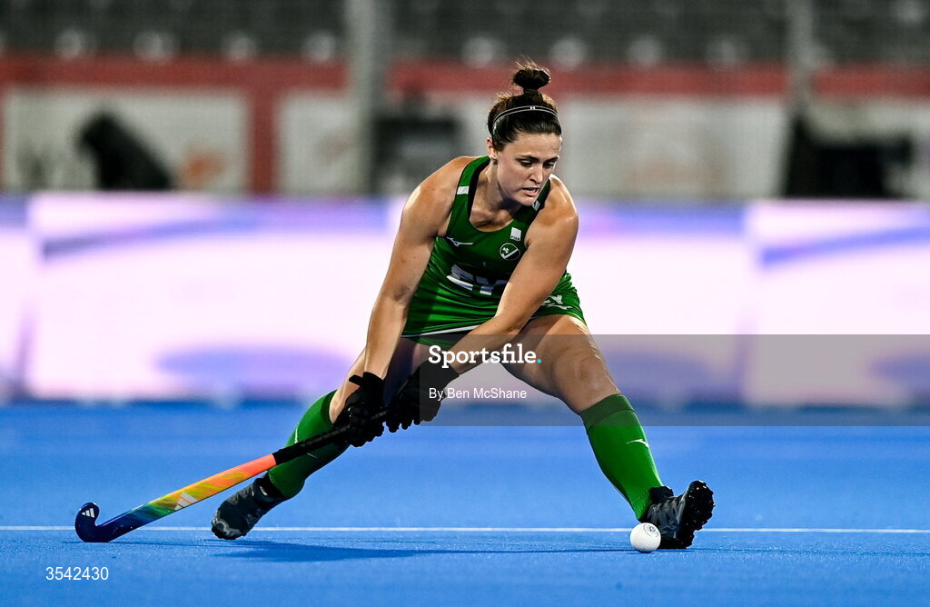 16 August 2026; Roisin Upton of Ireland during the FIH Women's Hockey World Cup 2026 Pool C match between Ireland and Spain at the Belfius Hockey Arena in Wavre, Belgium. Photo by Ben McShane/Sportsfile