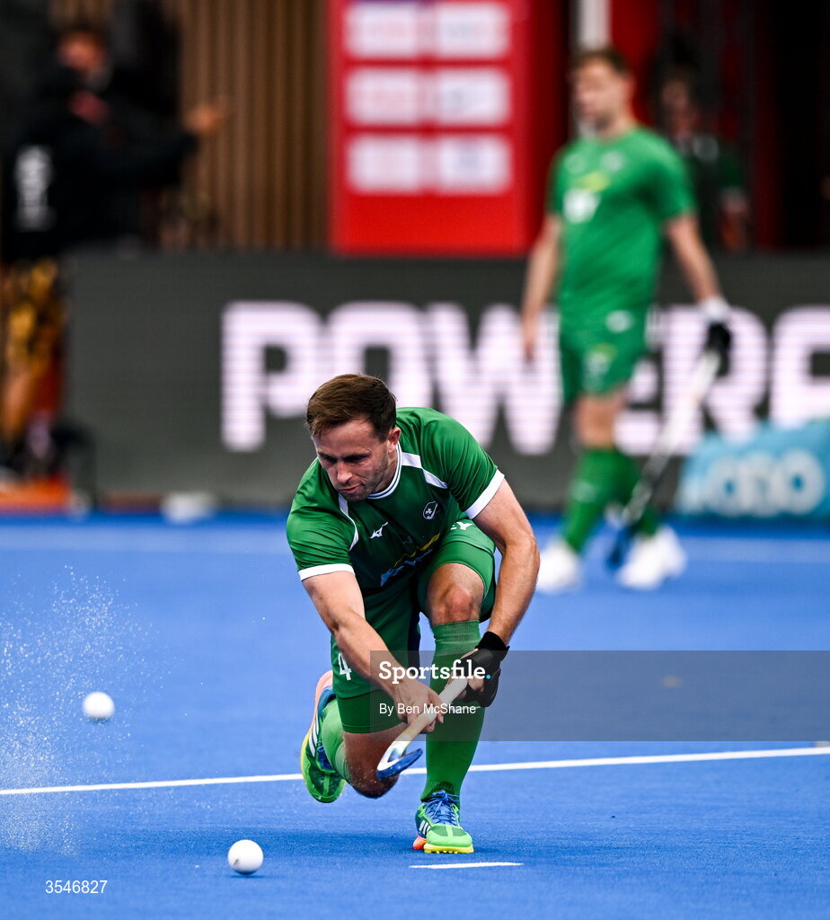 20 August 2026; Luke Withrow of Ireland before the FIH Men's Hockey World Cup 2026 Pool C match between Ireland and Spain at the Belfius Hockey Arena in Wavre, Belgium. Photo by Ben McShane/Sportsfile
