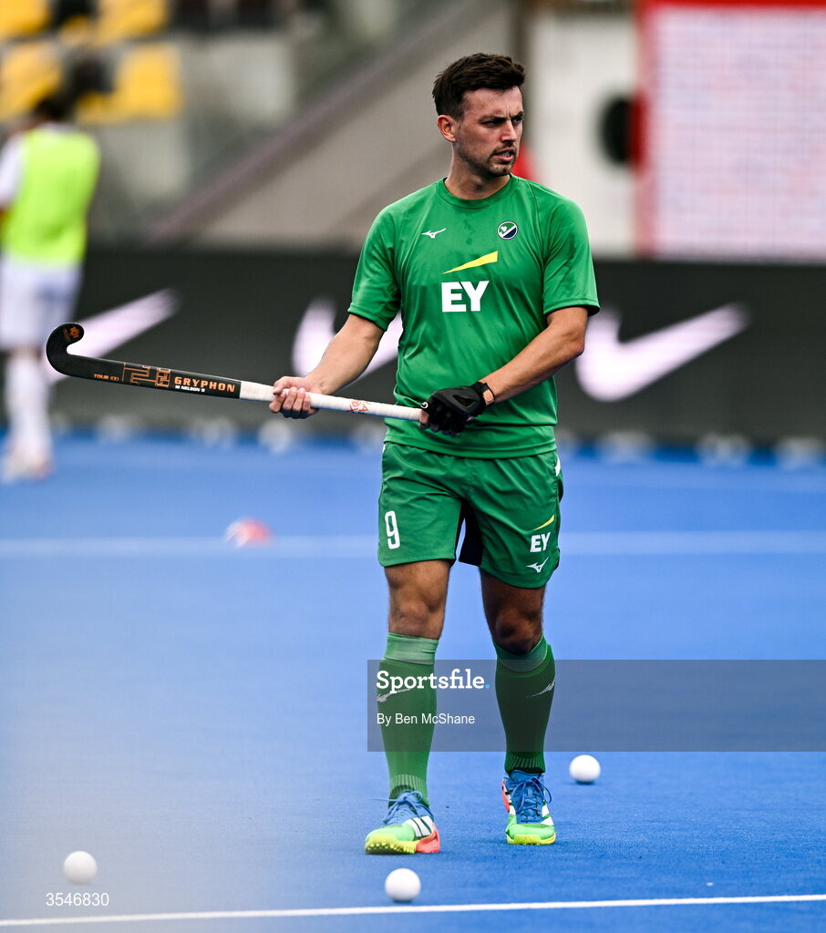 20 August 2026; Matthew Nelson of Ireland before the FIH Men's Hockey World Cup 2026 Pool C match between Ireland and Spain at the Belfius Hockey Arena in Wavre, Belgium. Photo by Ben McShane/Sportsfile