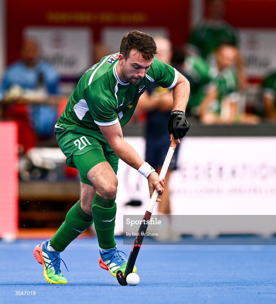 20 August 2026; Jeremy Duncan of Ireland during the FIH Men's Hockey World Cup 2026 Pool C match between Ireland and Spain at the Belfius Hockey Arena in Wavre, Belgium. Photo by Ben McShane/Sportsfile