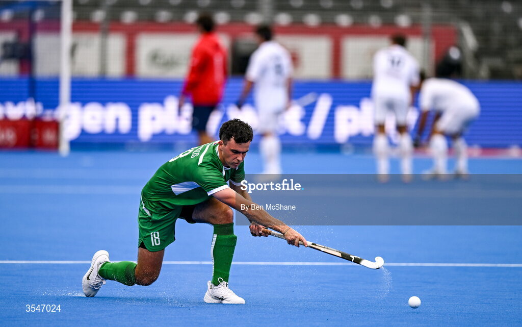20 August 2026; Mark McNellis of Ireland before the FIH Men's Hockey World Cup 2026 Pool C match between Ireland and Spain at the Belfius Hockey Arena in Wavre, Belgium. Photo by Ben McShane/Sportsfile