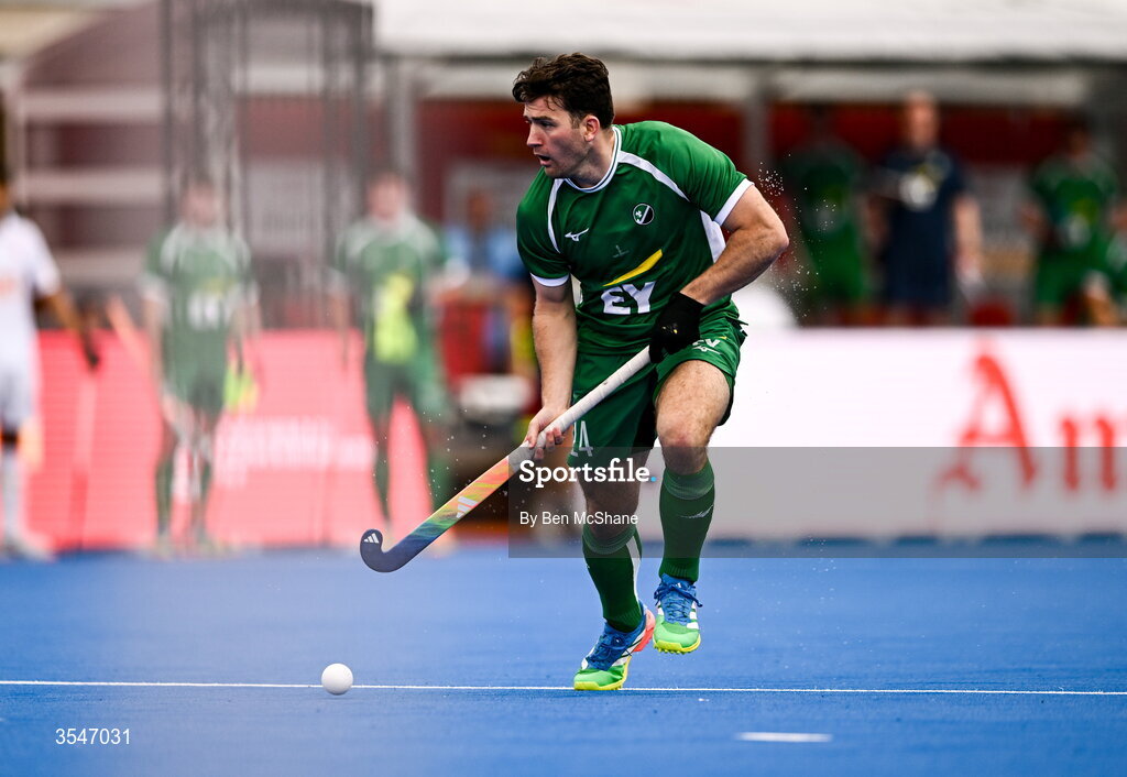 20 August 2026; Benjamin Walker of Ireland during the FIH Men's Hockey World Cup 2026 Pool C match between Ireland and Spain at the Belfius Hockey Arena in Wavre, Belgium. Photo by Ben McShane/Sportsfile
