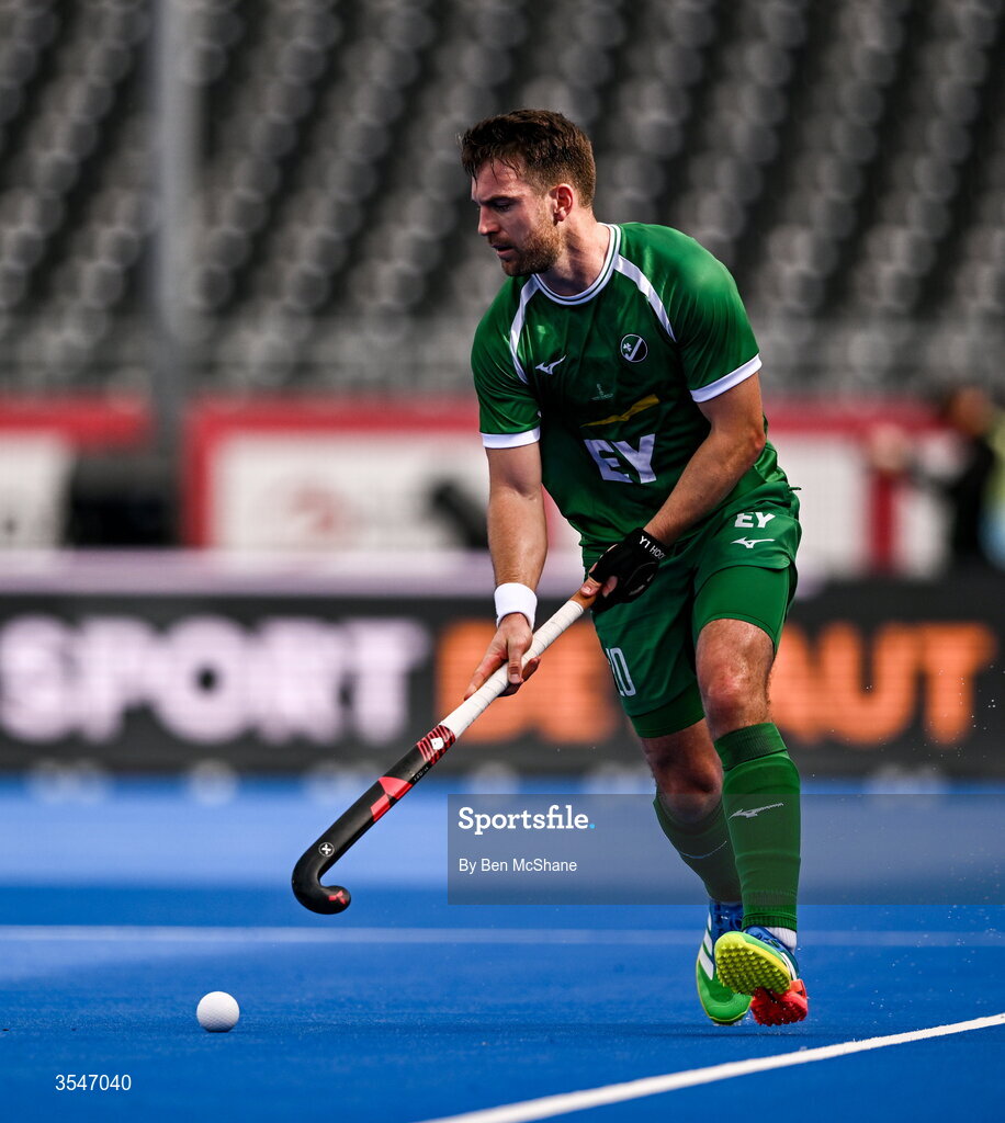 20 August 2026; Jeremy Duncan of Ireland during the FIH Men's Hockey World Cup 2026 Pool C match between Ireland and Spain at the Belfius Hockey Arena in Wavre, Belgium. Photo by Ben McShane/Sportsfile