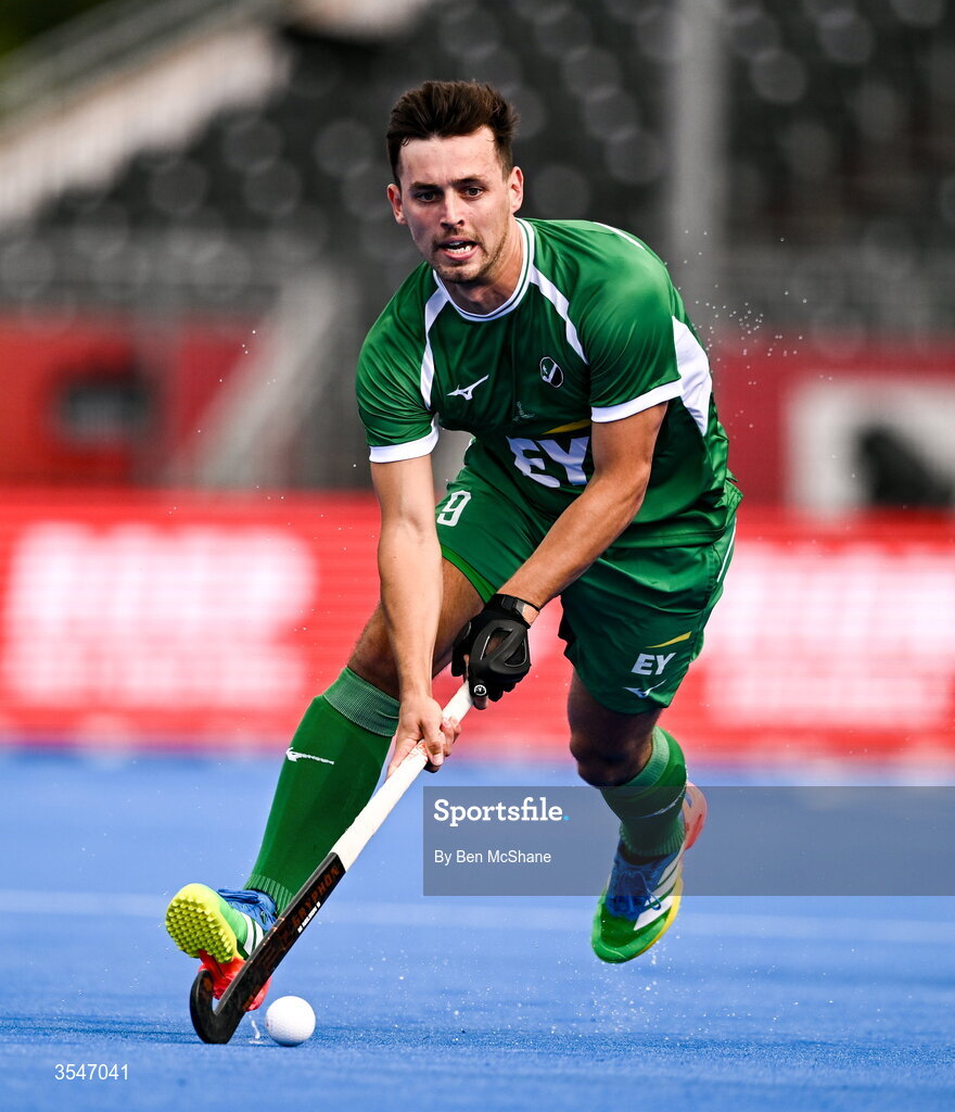 20 August 2026; Matthew Nelson of Ireland during the FIH Men's Hockey World Cup 2026 Pool C match between Ireland and Spain at the Belfius Hockey Arena in Wavre, Belgium. Photo by Ben McShane/Sportsfile