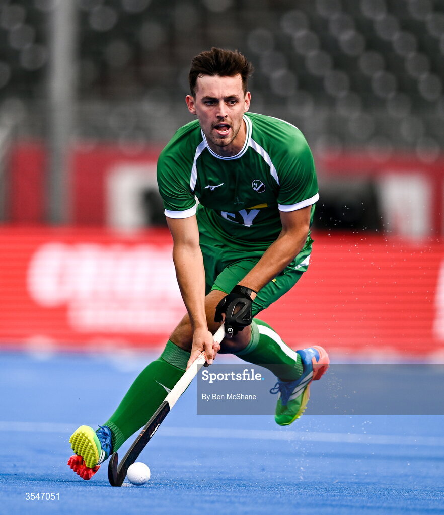20 August 2026; Matthew Nelson of Ireland during the FIH Men's Hockey World Cup 2026 Pool C match between Ireland and Spain at the Belfius Hockey Arena in Wavre, Belgium. Photo by Ben McShane/Sportsfile