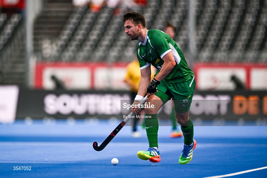 20 August 2026; Jeremy Duncan of Ireland during the FIH Men's Hockey World Cup 2026 Pool C match between Ireland and Spain at the Belfius Hockey Arena in Wavre, Belgium. Photo by Ben McShane/Sportsfile
