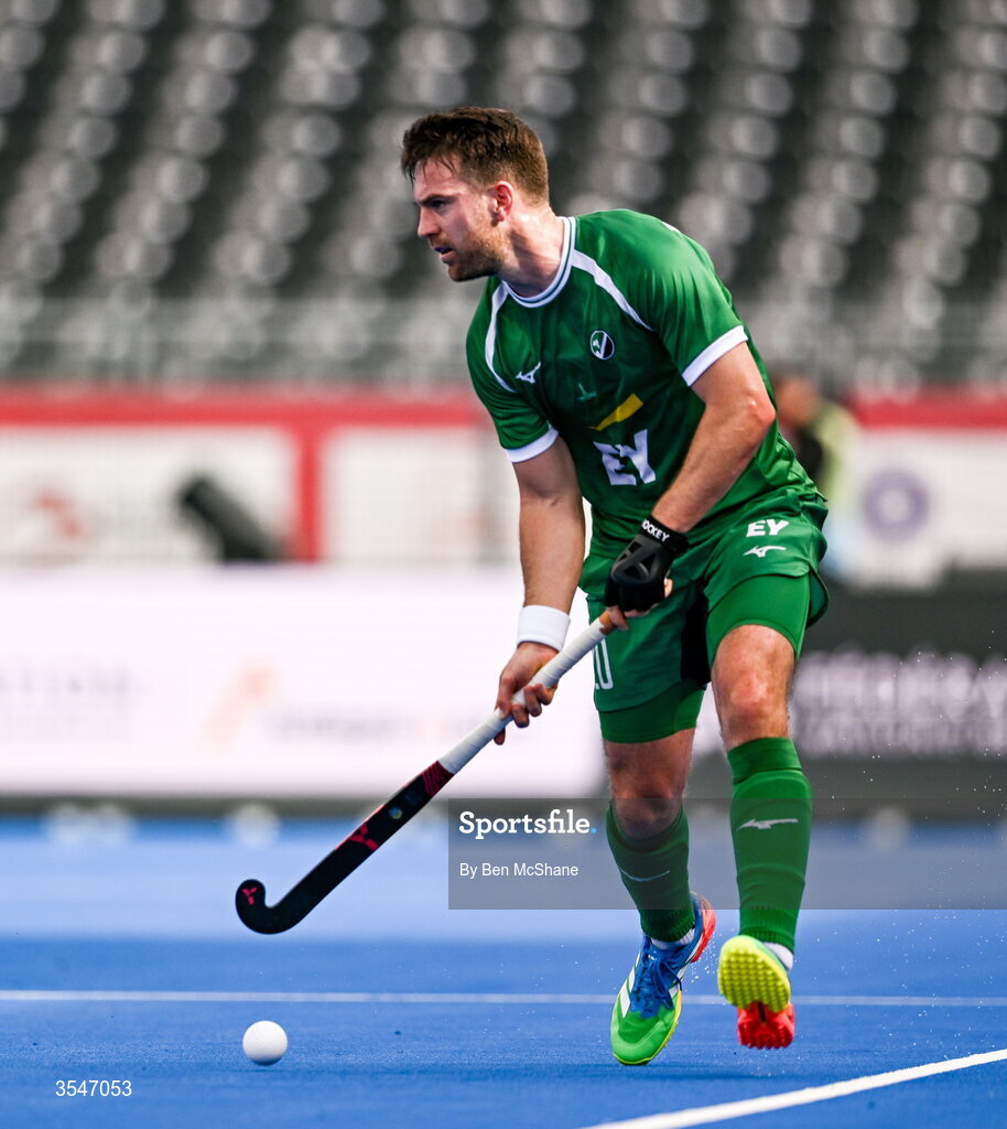 20 August 2026; Jeremy Duncan of Ireland during the FIH Men's Hockey World Cup 2026 Pool C match between Ireland and Spain at the Belfius Hockey Arena in Wavre, Belgium. Photo by Ben McShane/Sportsfile