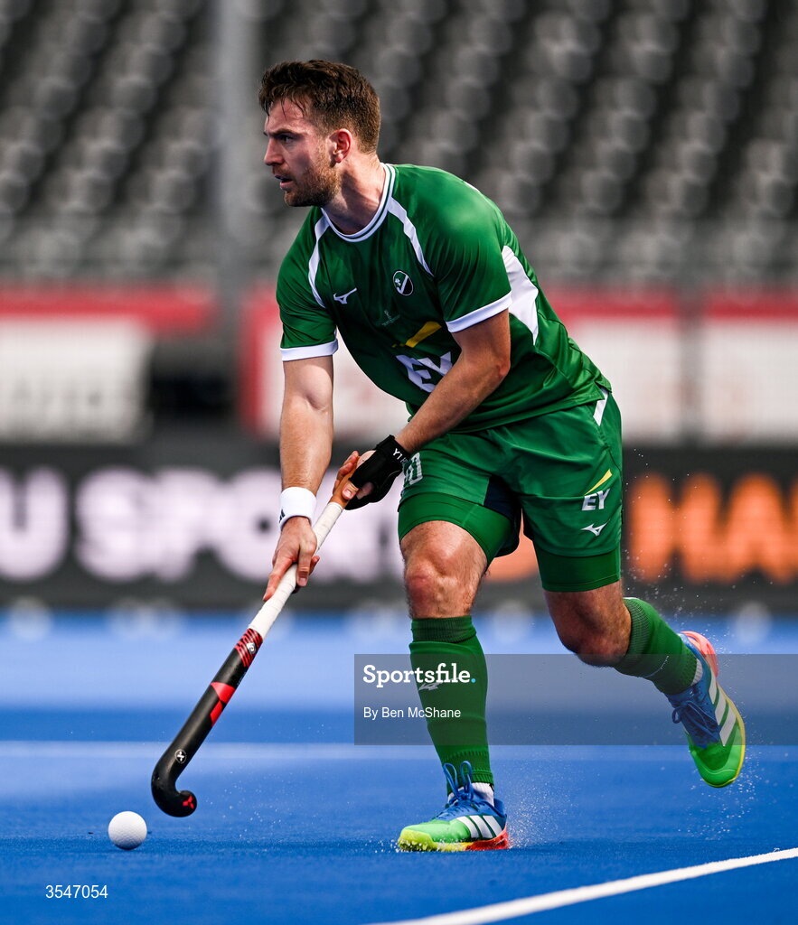 20 August 2026; Jeremy Duncan of Ireland during the FIH Men's Hockey World Cup 2026 Pool C match between Ireland and Spain at the Belfius Hockey Arena in Wavre, Belgium. Photo by Ben McShane/Sportsfile