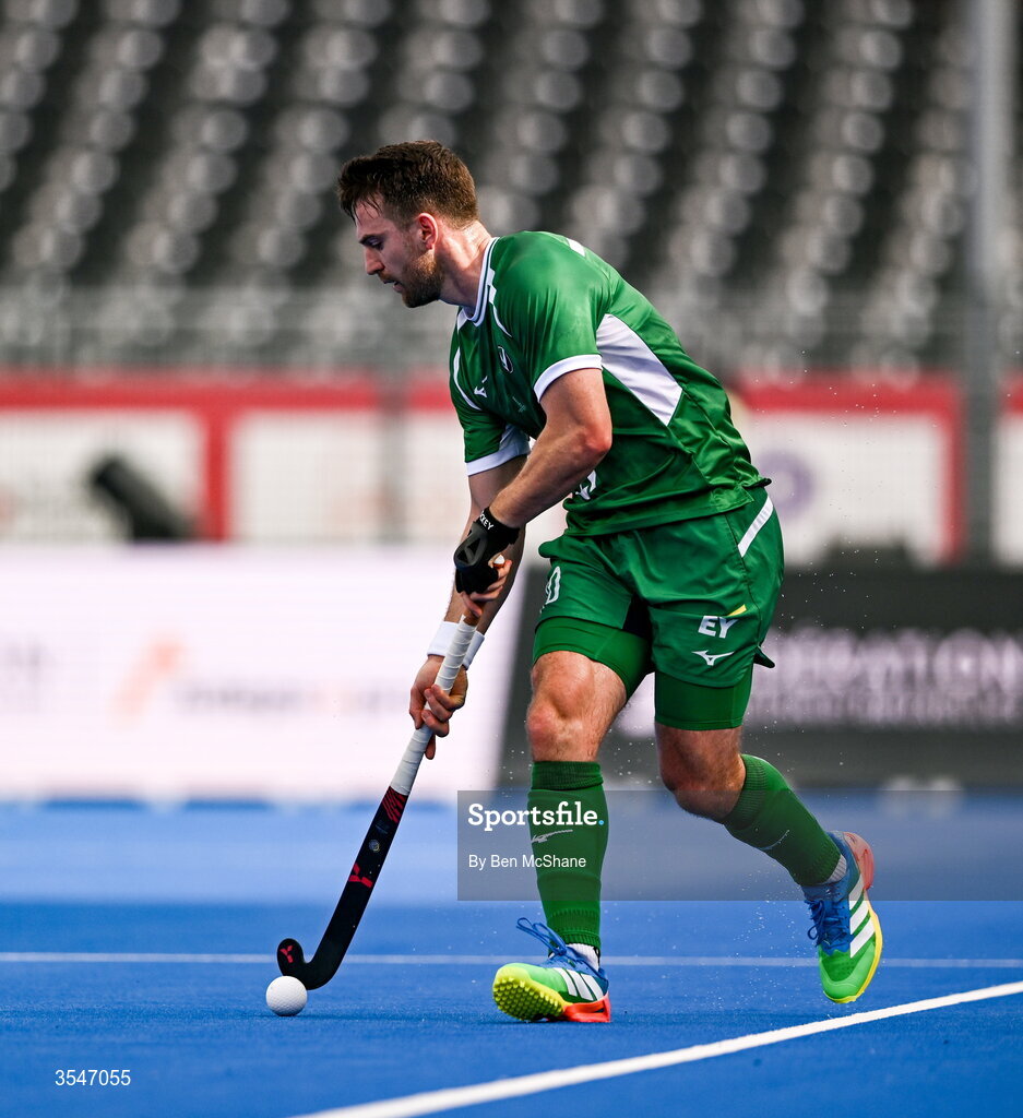 20 August 2026; Jeremy Duncan of Ireland during the FIH Men's Hockey World Cup 2026 Pool C match between Ireland and Spain at the Belfius Hockey Arena in Wavre, Belgium. Photo by Ben McShane/Sportsfile