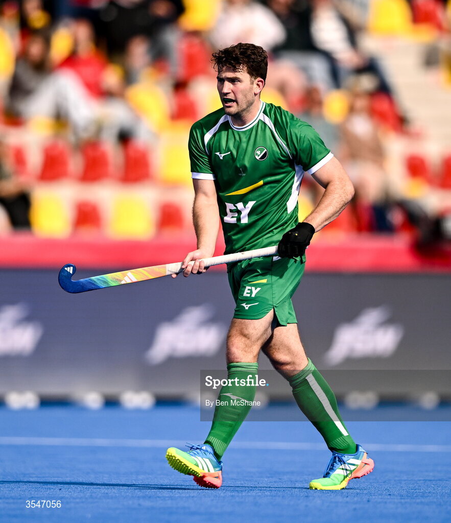 20 August 2026; Benjamin Walker of Ireland during the FIH Men's Hockey World Cup 2026 Pool C match between Ireland and Spain at the Belfius Hockey Arena in Wavre, Belgium. Photo by Ben McShane/Sportsfile