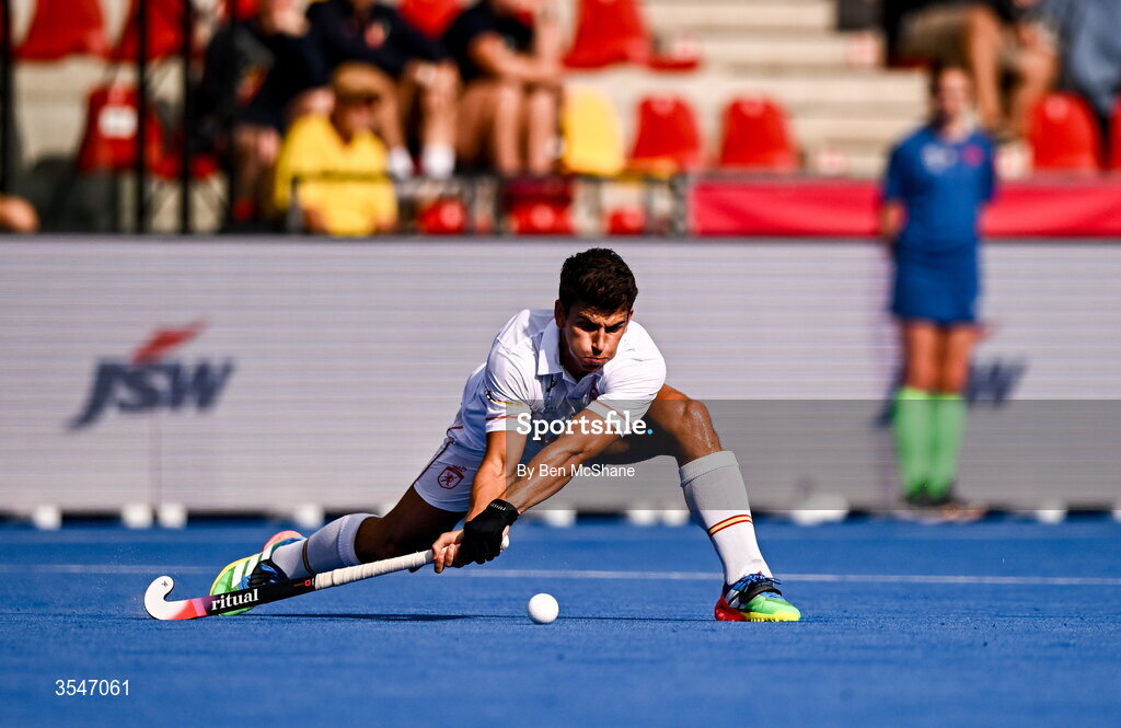 20 August 2026; Jordi Bonastre of Spain during the FIH Men's Hockey World Cup 2026 Pool C match between Ireland and Spain at the Belfius Hockey Arena in Wavre, Belgium. Photo by Ben McShane/Sportsfile