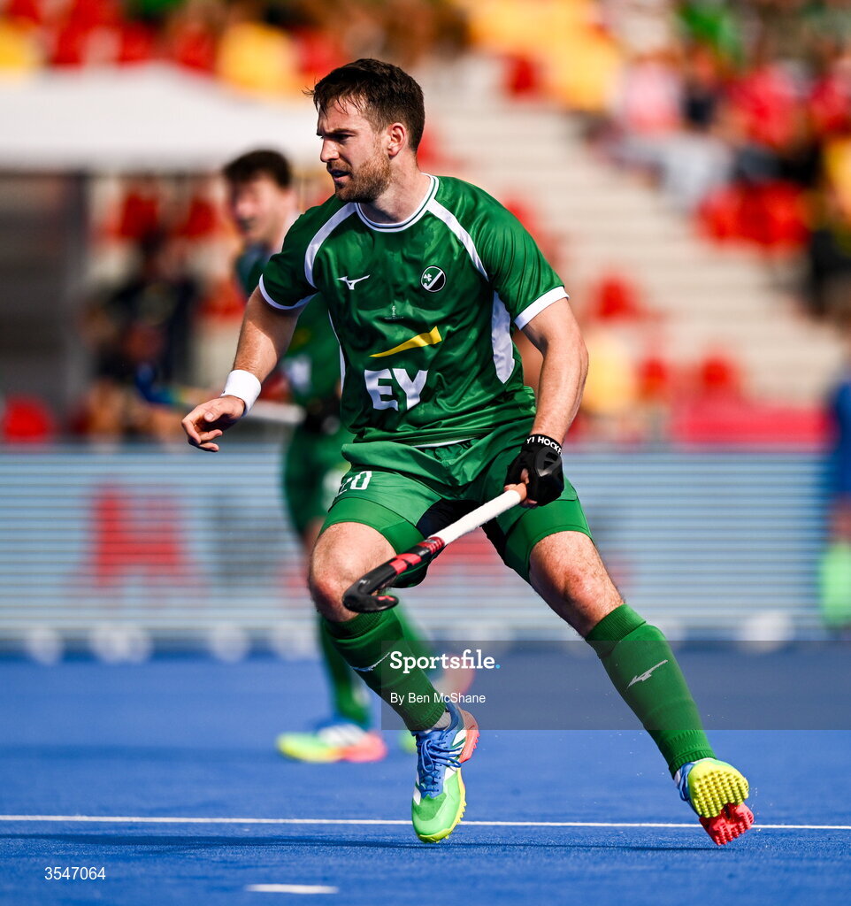 20 August 2026; Jeremy Duncan of Ireland during the FIH Men's Hockey World Cup 2026 Pool C match between Ireland and Spain at the Belfius Hockey Arena in Wavre, Belgium. Photo by Ben McShane/Sportsfile