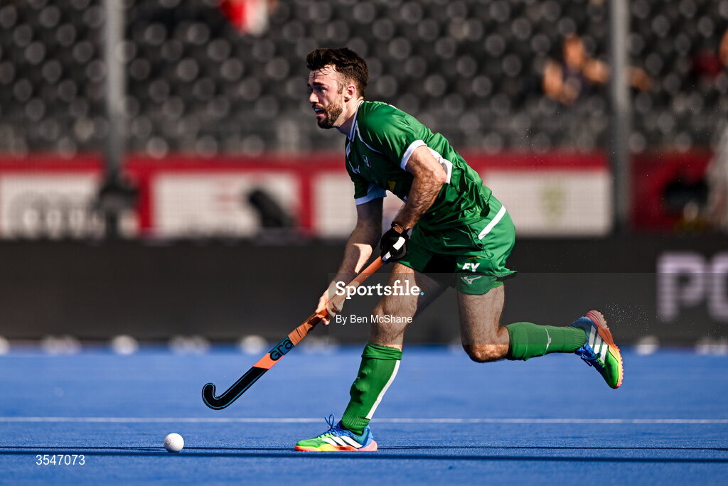 20 August 2026; Jeremy Duncan of Ireland during the FIH Men's Hockey World Cup 2026 Pool C match between Ireland and Spain at the Belfius Hockey Arena in Wavre, Belgium. Photo by Ben McShane/Sportsfile