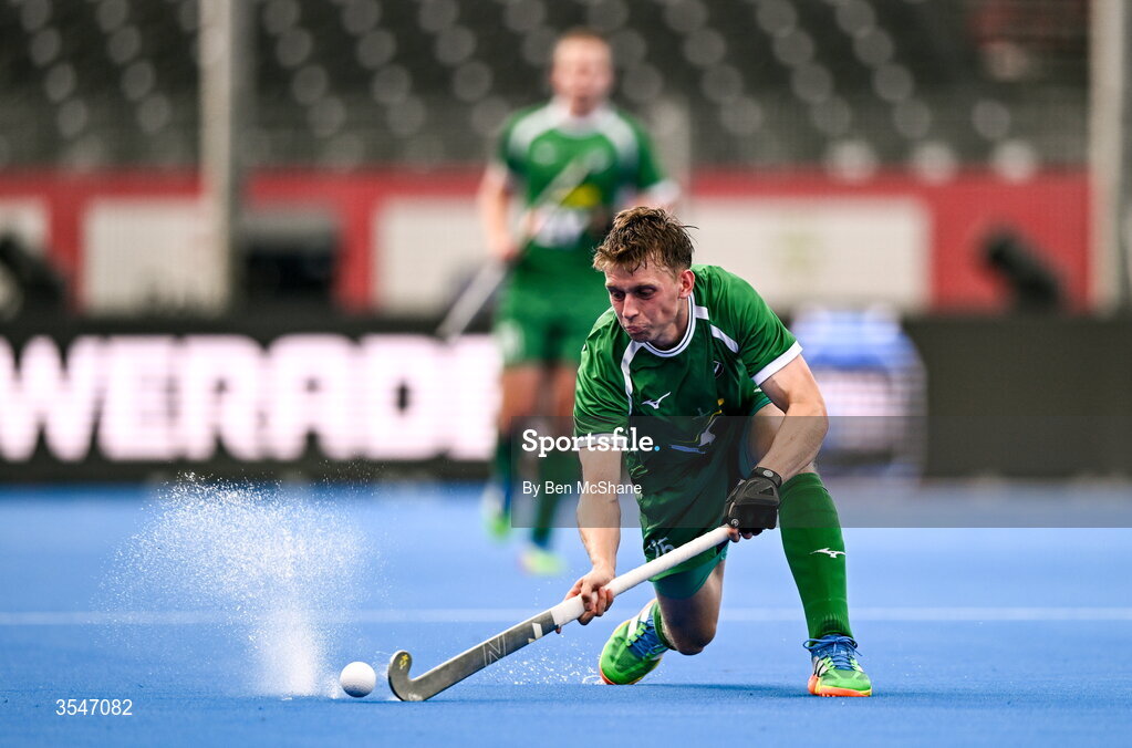 20 August 2026; Jonathan Lynch of Ireland during the FIH Men's Hockey World Cup 2026 Pool C match between Ireland and Spain at the Belfius Hockey Arena in Wavre, Belgium. Photo by Ben McShane/Sportsfile