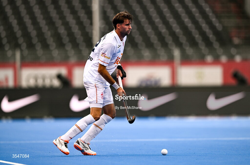 20 August 2026; Marc Reyne of Spain during the FIH Men's Hockey World Cup 2026 Pool C match between Ireland and Spain at the Belfius Hockey Arena in Wavre, Belgium. Photo by Ben McShane/Sportsfile