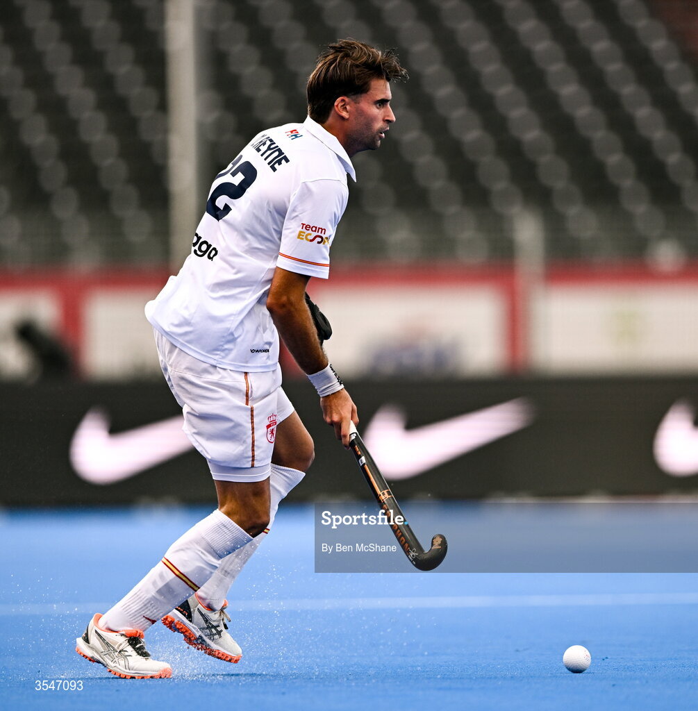 20 August 2026; Marc Reyne of Spain during the FIH Men's Hockey World Cup 2026 Pool C match between Ireland and Spain at the Belfius Hockey Arena in Wavre, Belgium. Photo by Ben McShane/Sportsfile