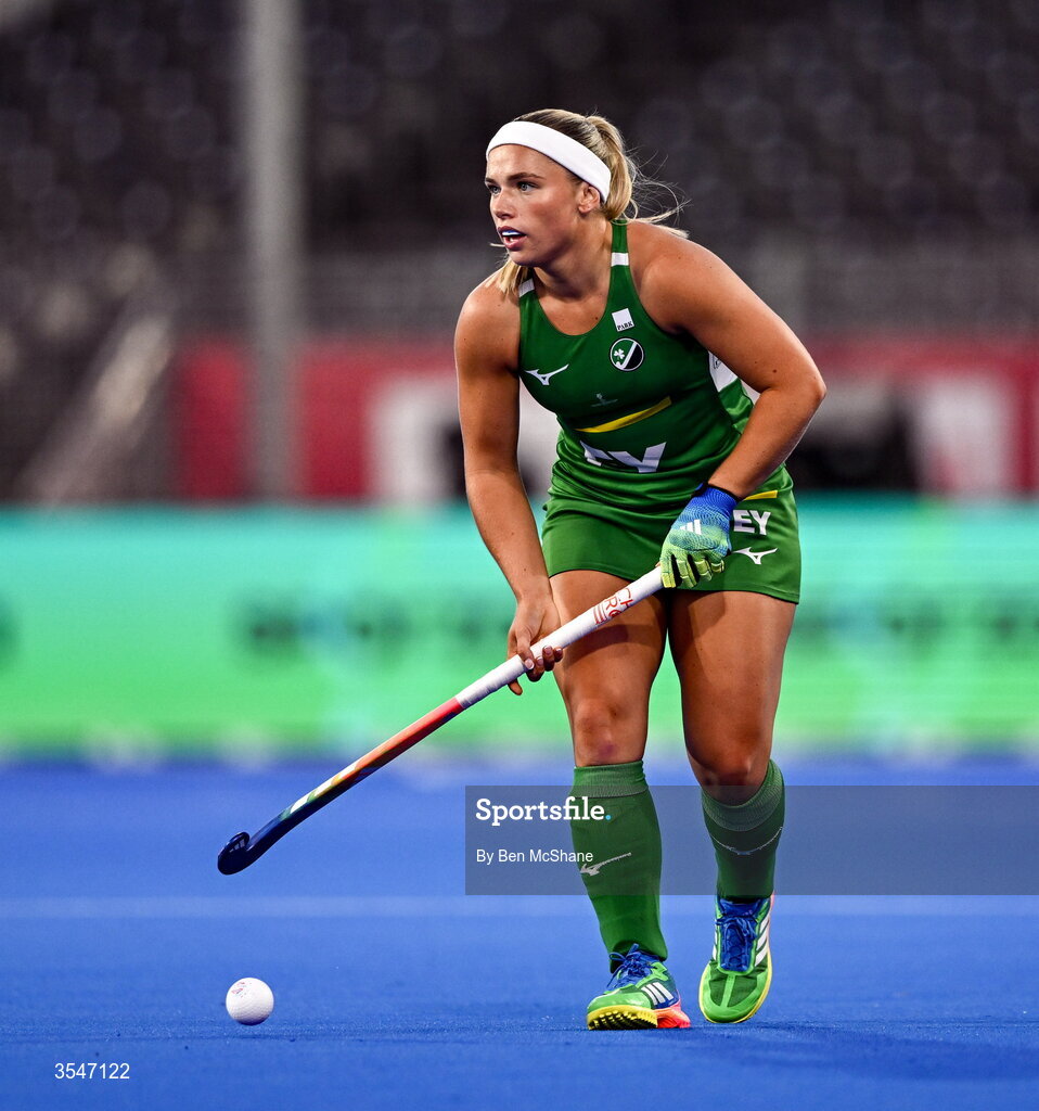 20 August 2026; Caoimhe Perdue of Ireland during the FIH Women's Hockey World Cup 2026 Pool C match between Belgium and Ireland at the Belfius Hockey Arena in Wavre, Belgium. Photo by Ben McShane/Sportsfile