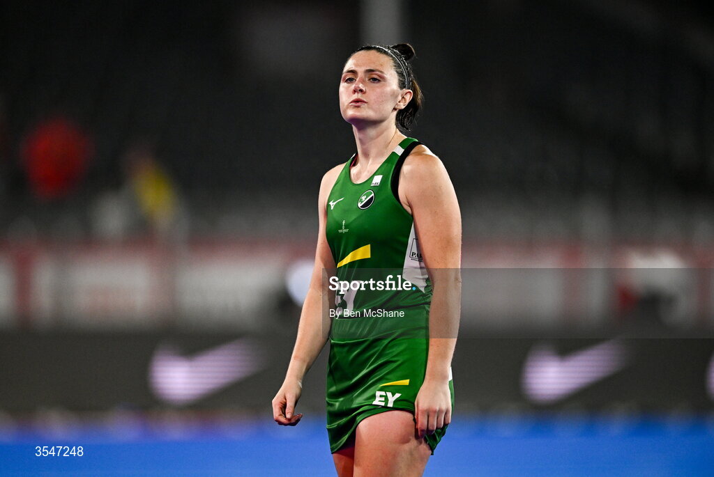 20 August 2026; Roisin Upton of Ireland reacts after her side's defeat in the FIH Women's Hockey World Cup 2026 Pool C match between Belgium and Ireland at the Belfius Hockey Arena in Wavre, Belgium. Photo by Ben McShane/Sportsfile