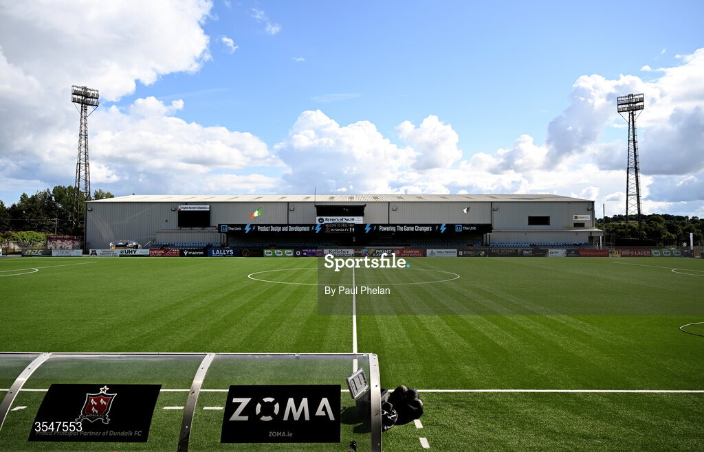 21 August 2026; A general view of Oriel Park before the SSE Airtricity Men’s Premier Division match between Dundalk and Galway United at Oriel Park in Dundalk, Louth. Photo by Paul Phelan/Sportsfile