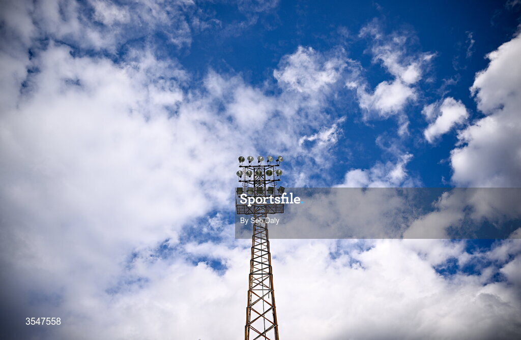 21 August 2026; Floodlights before the SSE Airtricity Men’s Premier Division match between Bohemians and Derry City at Dalymount Park in Dublin. Photo by Seb Daly/Sportsfile
