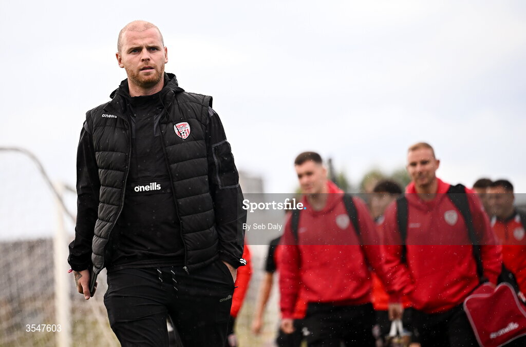 21 August 2026; Derry City interim manager Mark Connolly before the SSE Airtricity Men’s Premier Division match between Bohemians and Derry City at Dalymount Park in Dublin. Photo by Seb Daly/Sportsfile