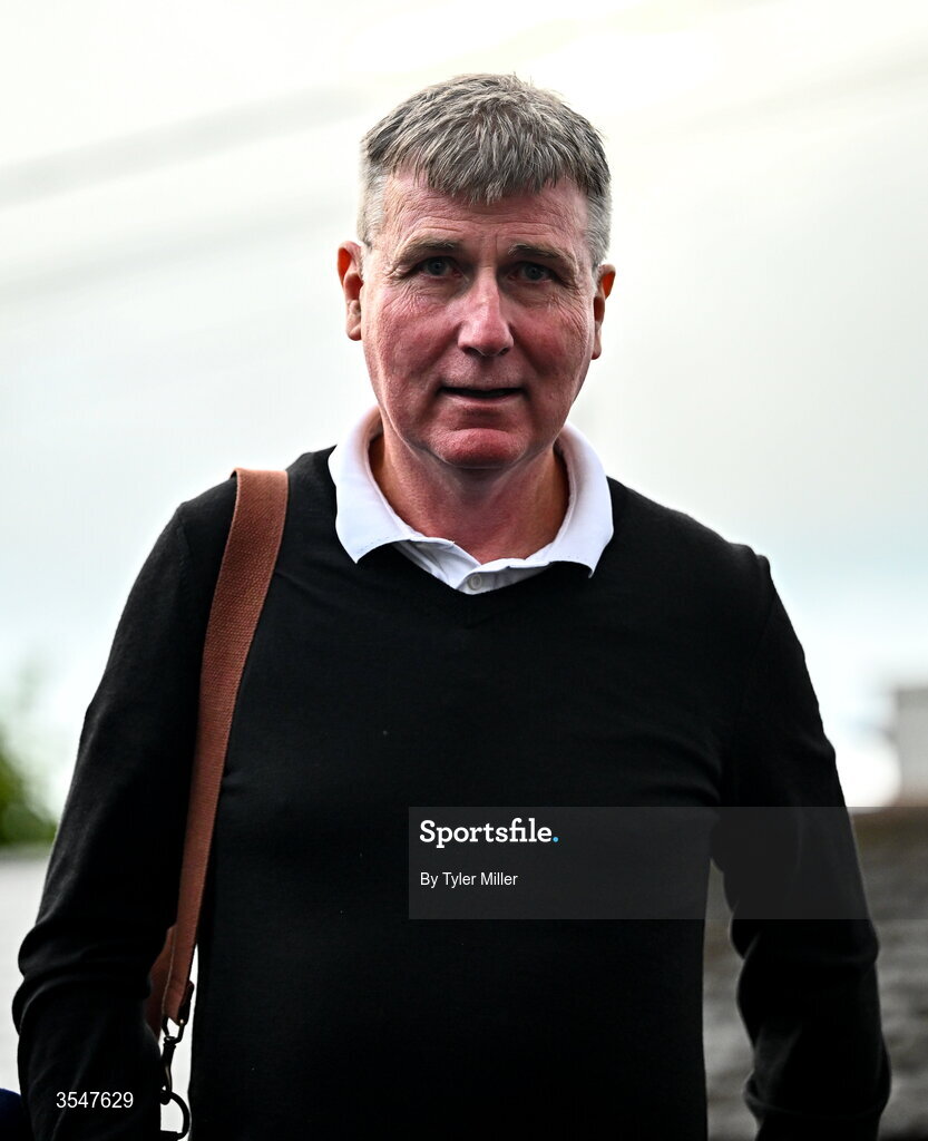 21 August 2026; St Patrick's Athletic manager Stephen Kenny before the SSE Airtricity Men’s Premier Division match between Drogheda United and St Patrick's Athletic at Sullivan & Lambe Park in Drogheda, Louth. Photo by Tyler Miller/Sportsfile