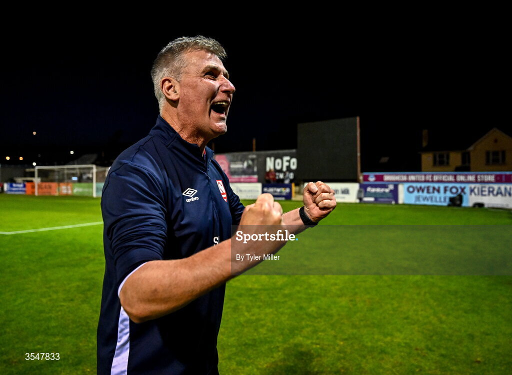 21 August 2026; St Patrick's Athletic manager Stephen Kenny after the SSE Airtricity Men’s Premier Division match between Drogheda United and St Patrick's Athletic at Sullivan & Lambe Park in Drogheda, Louth. Photo by Tyler Miller/Sportsfile
